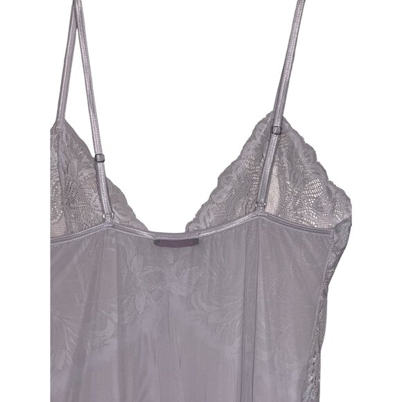 Avidlove M White Lace Babydoll Lingerie Adj Straps Satin Bow Sheer Mesh Skirt - Picture 10 of 15